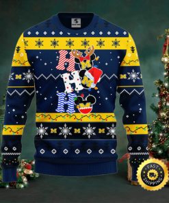 Michigan Wolverines Hohoho Mickey Christmas Ugly Sweater