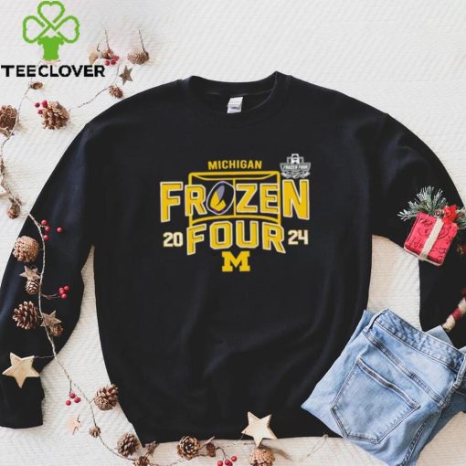 Michigan Wolverines Ice Hockey Frozen Four NCAA 2024 logo hoodie, sweater, longsleeve, shirt v-neck, t-shirt