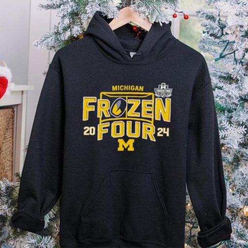 Michigan Wolverines Ice Hockey Frozen Four NCAA 2024 logo hoodie, sweater, longsleeve, shirt v-neck, t-shirt