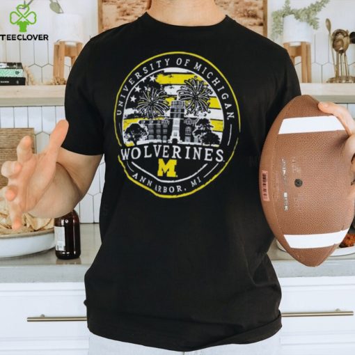 Michigan Wolverines Image One Painted Sky Comfort Colors Pocket T Shirt