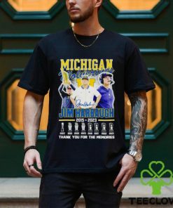 Michigan Wolverines Jim Harbaugh 2015 2023 thank you for the memories hoodie, sweater, longsleeve, shirt v-neck, t-shirt