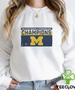 Michigan Wolverines Logo College Football Playoff 2024 Rose Bowl Champions Shirts