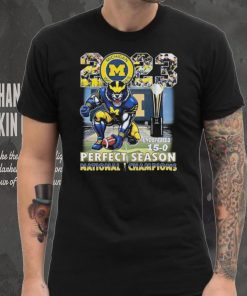 Michigan Wolverines Mascot 2023 Undefeated 15 0 Perfect Season CFP National Champions Shirt