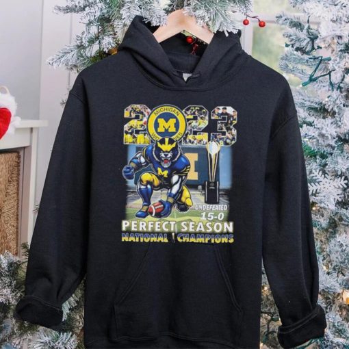 Michigan Wolverines Mascot 2023 Undefeated 15 0 Perfect Season CFP National Champions Shirt