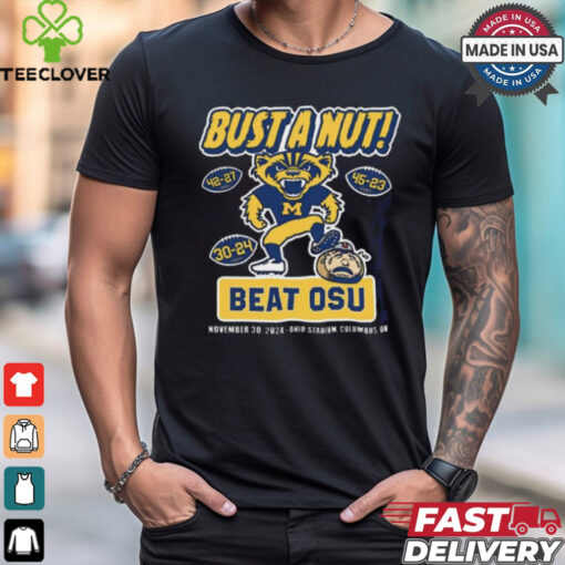 Michigan Wolverines Mascot Bust A Nut Beat Osu November 30 2024 Ohio Stadium Columbus Oh hoodie, sweater, longsleeve, shirt v-neck, t-shirt