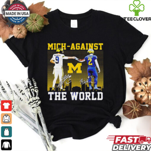 Michigan Wolverines Mich Against the World signature skyline hoodie, sweater, longsleeve, shirt v-neck, t-shirt