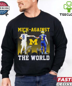 Michigan Wolverines Mich Against the World signature skyline hoodie, sweater, longsleeve, shirt v-neck, t-shirt