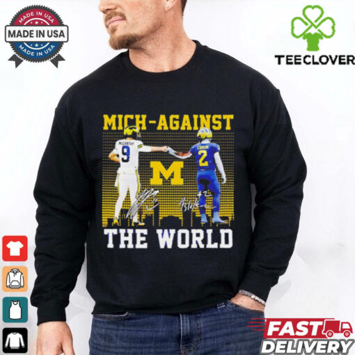 Michigan Wolverines Mich Against the World signature skyline hoodie, sweater, longsleeve, shirt v-neck, t-shirt