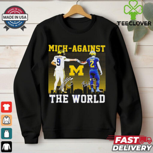 Michigan Wolverines Mich Against the World signature skyline hoodie, sweater, longsleeve, shirt v-neck, t-shirt