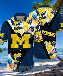 Michigan Wolverines NCAA Floral Classic Full Printed Hawaiian Shirt