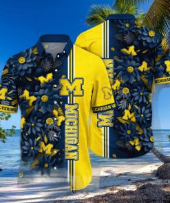 Michigan Wolverines NCAA Floral Classic Full Printing Hawaiian Shirt