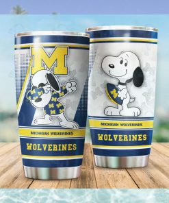 Michigan Wolverines NCAA Snoopy 20Oz, 30Oz Stainless Steel Tumbler 1