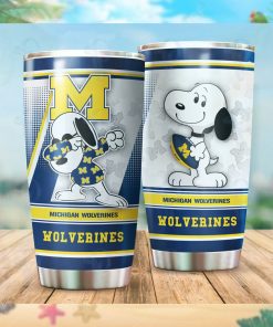 Michigan Wolverines NCAA Snoopy 20Oz, 30Oz Stainless Steel Tumbler 1