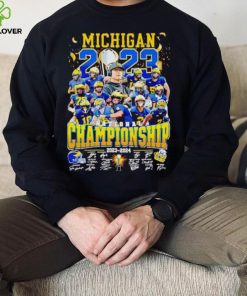 Michigan Wolverines National Championship 2023 2024 signatures shirt