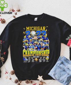 Michigan Wolverines National Championship 2023 2024 signatures hoodie, sweater, longsleeve, shirt v-neck, t-shirt