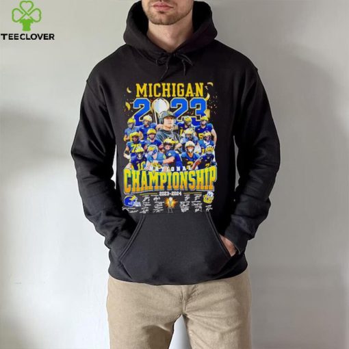 Michigan Wolverines National Championship 2023 2024 signatures hoodie, sweater, longsleeve, shirt v-neck, t-shirt