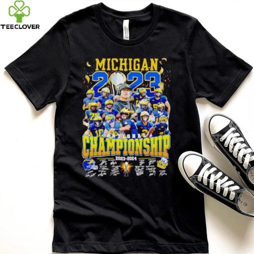 Michigan Wolverines National Championship 2023 2024 signatures hoodie, sweater, longsleeve, shirt v-neck, t-shirt