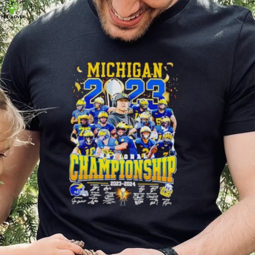 Michigan Wolverines National Championship 2023 2024 signatures hoodie, sweater, longsleeve, shirt v-neck, t-shirt