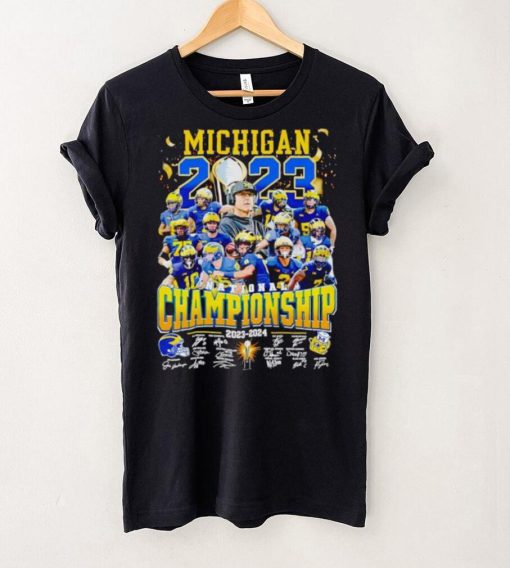 Michigan Wolverines National Championship 2023 2024 signatures hoodie, sweater, longsleeve, shirt v-neck, t-shirt