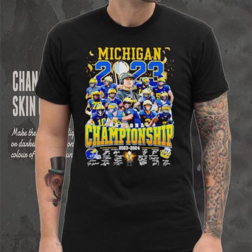 Michigan Wolverines National Championship 2023 2024 signatures hoodie, sweater, longsleeve, shirt v-neck, t-shirt