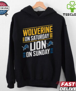 Michigan Wolverines On Saturday Detroit Lions On Sunday T shirts
