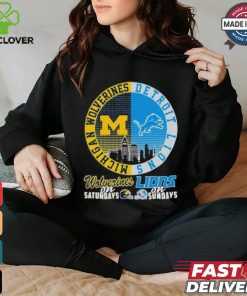 Michigan Wolverines On Saturdays X Detroit Lions On Sundays 2024 Shirt