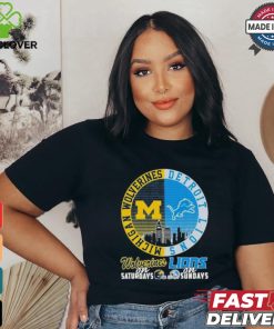 Michigan Wolverines On Saturdays X Detroit Lions On Sundays 2024 Shirt