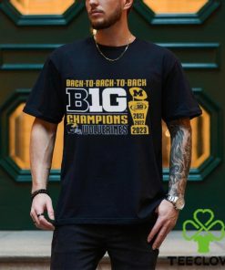 Michigan Wolverines Original Retro Brand Back to Back to Back Big Ten Conference Champions T Shirt