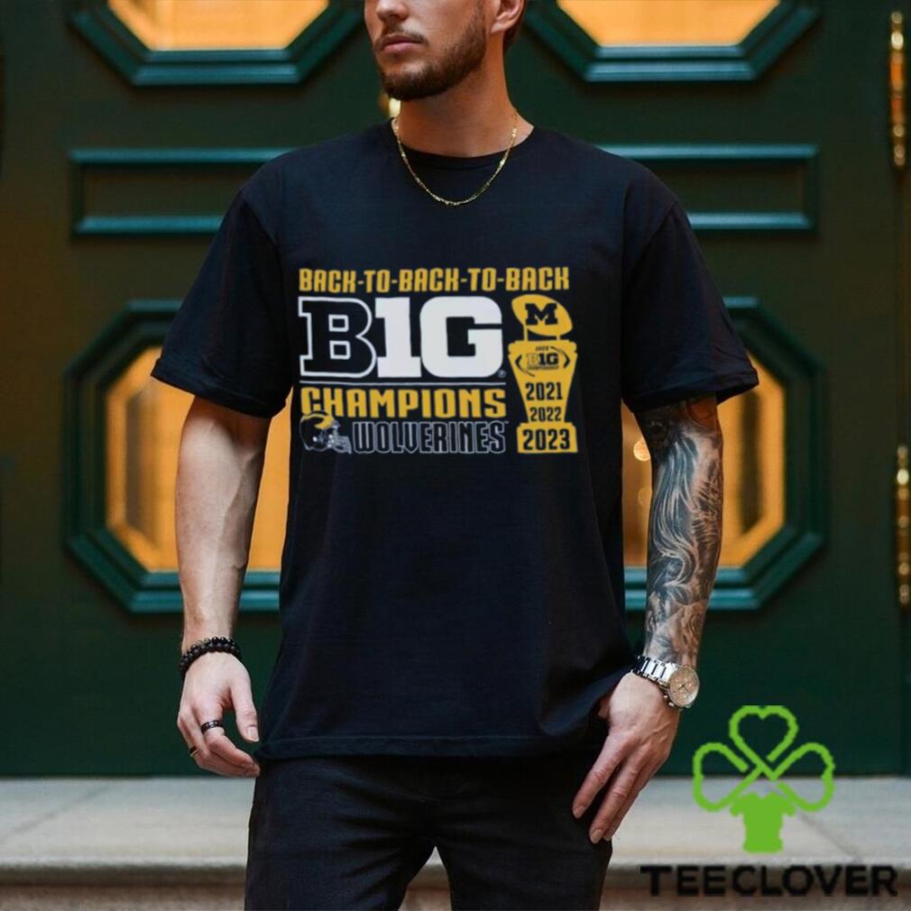 Michigan Wolverines Original Retro Brand Back to Back to Back Big Ten Conference Champions T Shirt Michigan Wolverines Original Retro Brand Back to Back to Back Big Ten Conference Champions T Shirt