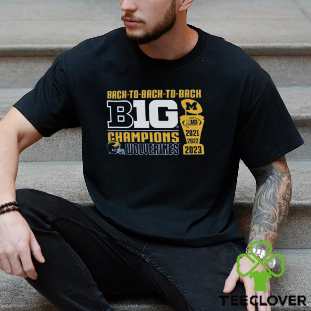 Michigan Wolverines Original Retro Brand Back to Back to Back Big Ten Conference Champions T Shirt Michigan Wolverines Original Retro Brand Back to Back to Back Big Ten Conference Champions T Shirt