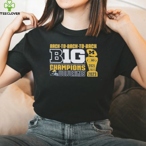 Michigan Wolverines Original Retro Brand Youth Back to Back to Back Big Ten Conference Champions T Shirt