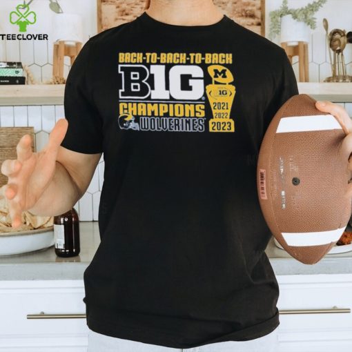 Michigan Wolverines Original Retro Brand Youth Back to Back to Back Big Ten Conference Champions T Shirt