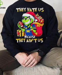 Michigan Wolverines Santa Grinch they hate us because they ain’t us shirt