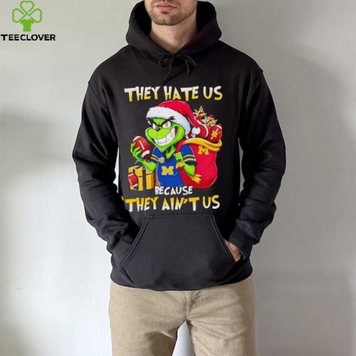 Michigan Wolverines Santa Grinch they hate us because they ain’t us hoodie, sweater, longsleeve, shirt v-neck, t-shirt