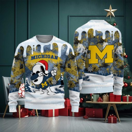 Michigan Wolverines Snoopy Dabbing The Peanuts Sports Football American 3D Sweater
