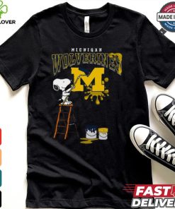 Michigan Wolverines Snoopy Painting Shirt