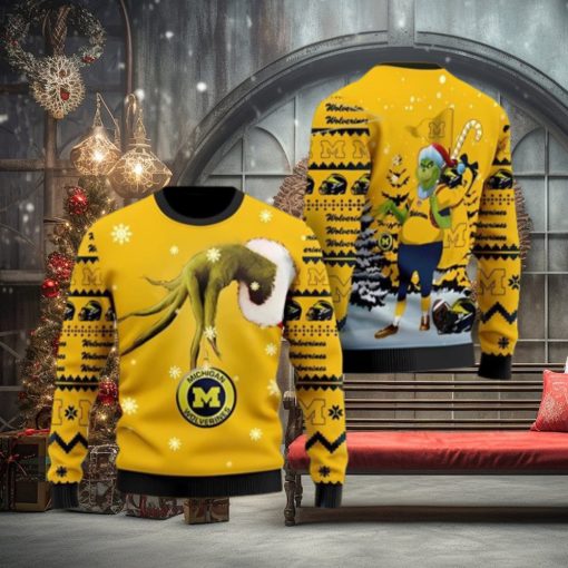 Michigan Wolverines Team Grinch Ugly Christmas Sweater Cute Christmas Gift