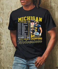 Michigan Wolverines Undefeated 13 0 Back To Back To Back Champions Schedule Shirt 1 Michigan Wolverines Undefeated 13 0 Back To Back To Back Champions Schedule Shirt