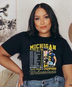 Michigan Wolverines Undefeated 13 0 Back To Back To Back Champions Schedule Shirt 2 Michigan Wolverines Undefeated 13 0 Back To Back To Back Champions Schedule Shirt