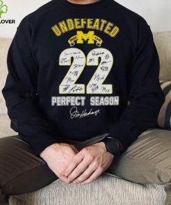 Michigan Wolverines Undefeated 2022 22 Perfect Season signatures hoodie, sweater, longsleeve, shirt v-neck, t-shirt