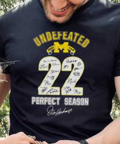 Michigan Wolverines Undefeated 2022 22 Perfect Season signatures hoodie, sweater, longsleeve, shirt v-neck, t-shirt