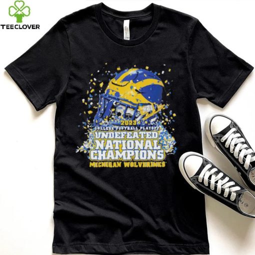 Michigan Wolverines Undefeated National Champion 2023 Helmet T hoodie, sweater, longsleeve, shirt v-neck, t-shirt