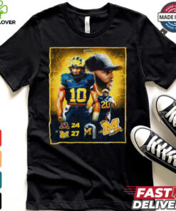 Michigan Wolverines Win 27 24 Minnesota Golden Gophers 2024 Game Final Score Shirt