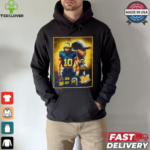 Michigan Wolverines Win 27 24 Minnesota Golden Gophers 2024 Game Final Score Shirt