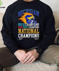 Michigan Wolverines big 10 champions rose bowl champions national champions fire helmet hoodie, sweater, longsleeve, shirt v-neck, t-shirt