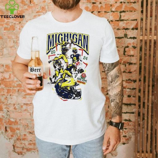 Michigan Wolverines football Rose Bowl Champions 2024 players helmet logo shirt