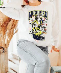 Michigan Wolverines football Rose Bowl Champions 2024 players helmet logo shirt