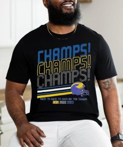 Michigan Wolverines football champs champs champs back to back to back Big Ten Champion 2021 2022 2023 shirt