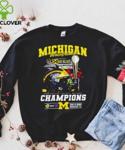 Michigan Wolverines go blue 2024 College football National Champions helmet logos hoodie, sweater, longsleeve, shirt v-neck, t-shirt