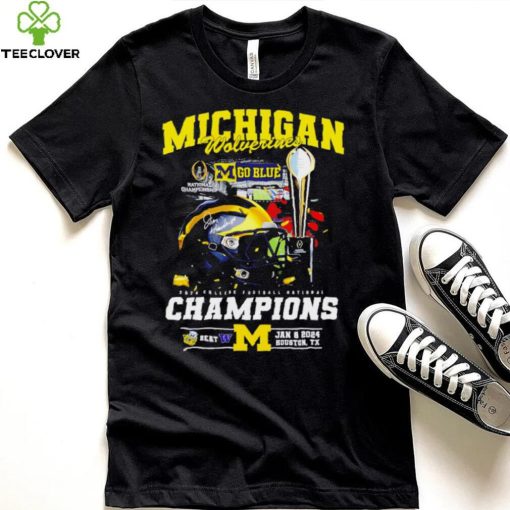 Michigan Wolverines go blue 2024 College football National Champions helmet logos hoodie, sweater, longsleeve, shirt v-neck, t-shirt